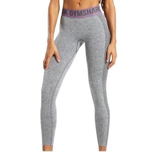 Gymshark flex low rise cropped leggings stretch charcoal size small